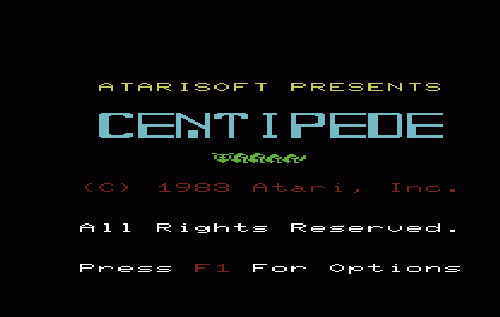 Centipede title screen for Vic-20